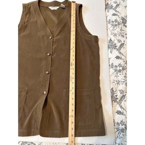 Orvis Vest Men's Brown Button Front Pockets Lightweight Large - Picture 8 of 10